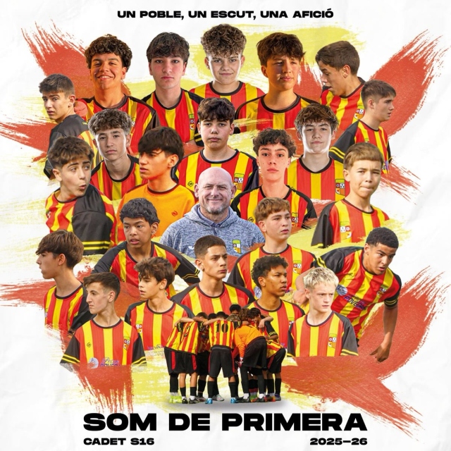 SOM DE PRIMERA!!💛❤️El Cadet s16 guanya la final de la promoció d’ascens i la temporada que ve jugarà a Primera Divisió. 🔝Enhorabona equip! 🥳🥳🥳#orgullcalldetenenc